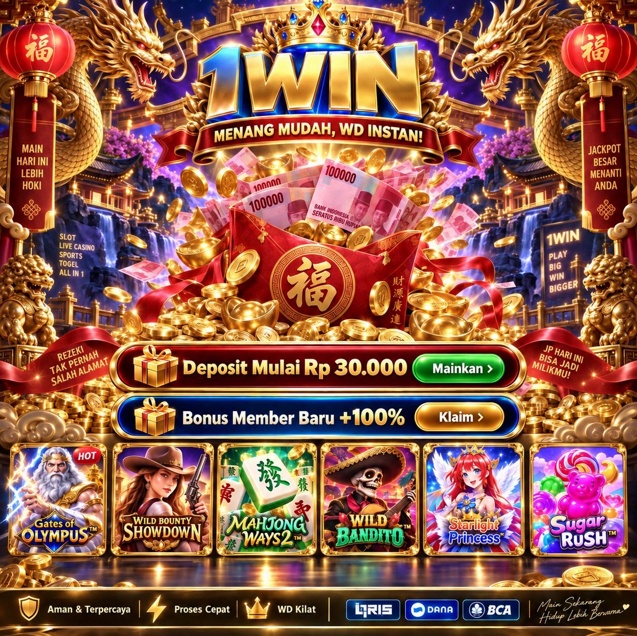 1WIN - Daftar Game Online dengan Pilihan Slot yang Beragam